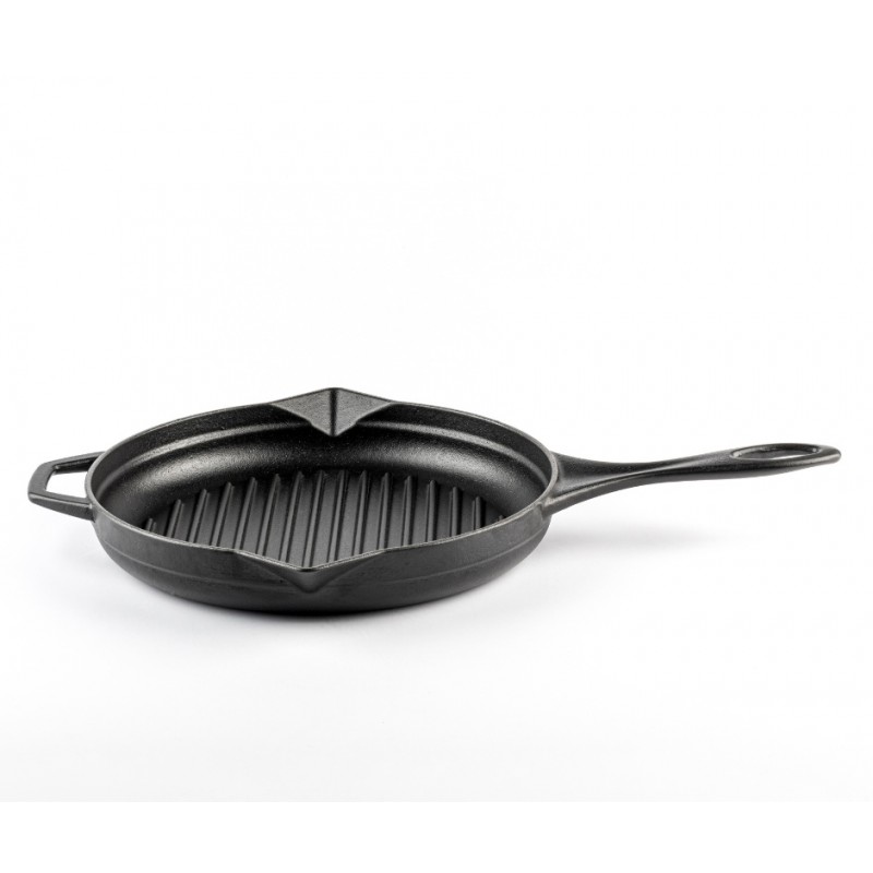 Emaljēta čuguna grila panna Hosse, Black Onyx, Ф28cm | Čuguna grila panna | Čuguna panna |