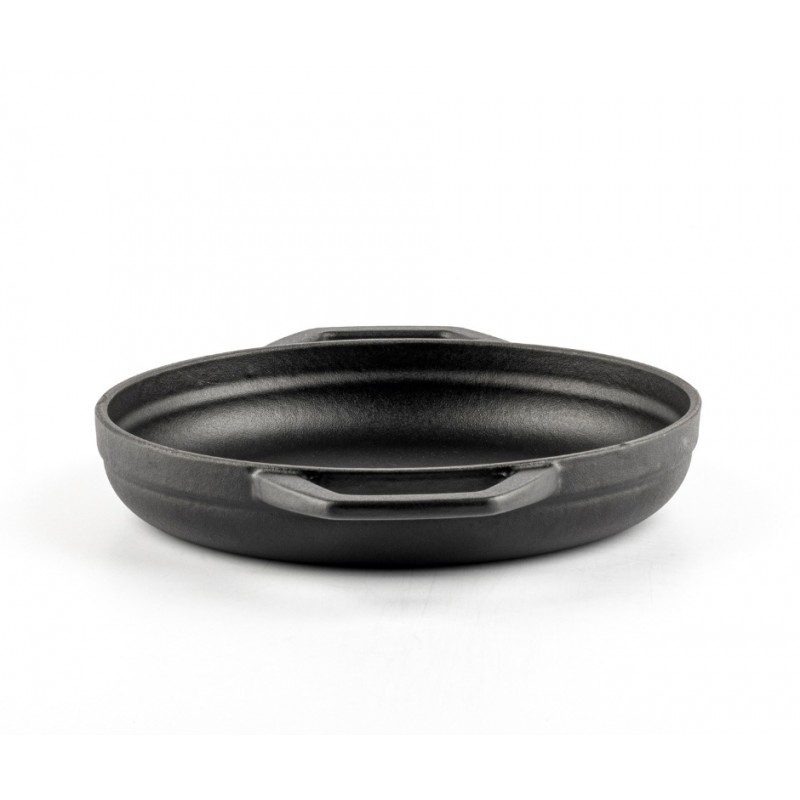 Emaljēta čuguna panna ar diviem rokturiem Hosse, Black Onyx, Ф19cm | Plakana čuguna panna | Čuguna panna |